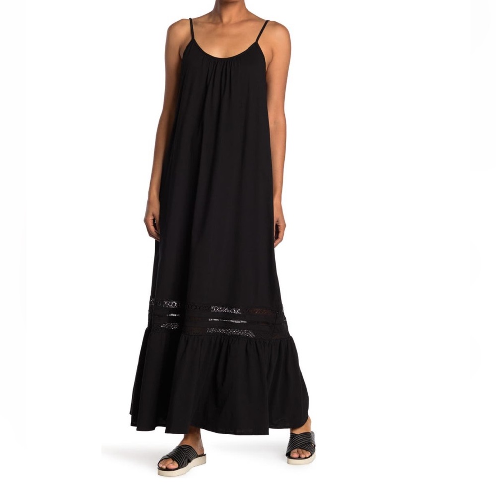 Stitchdrop Crochet Trim Midi Dress